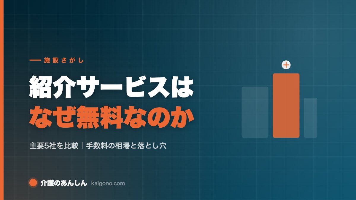 老人ホーム紹介サービスはなぜ無料なのか